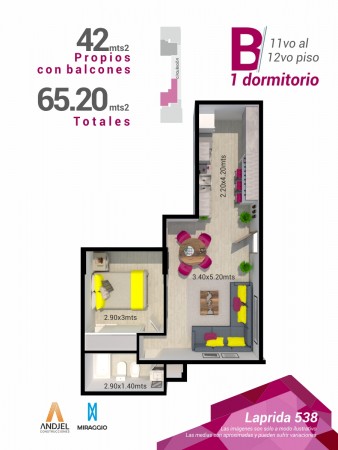 1 dormitorio Barrio Norte